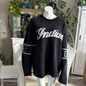 1980s vintage Indian Motorcycle knit men’s or womans XL sweater